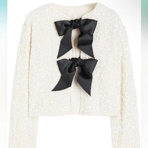 Brand new sequin bow cardigan